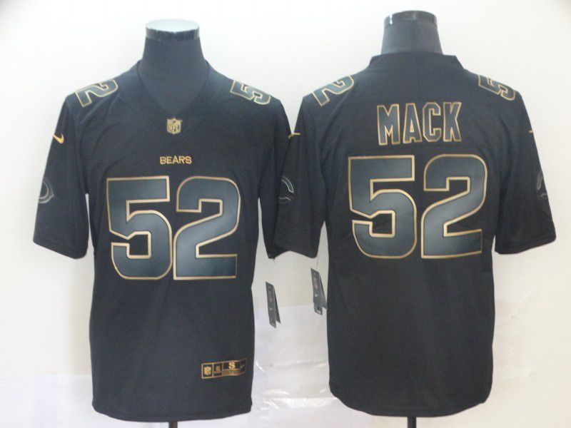 Men Chicago Bears #52 Mack Nike Vapor Limited Black Golden NFL Jerseys->oakland raiders->NFL Jersey